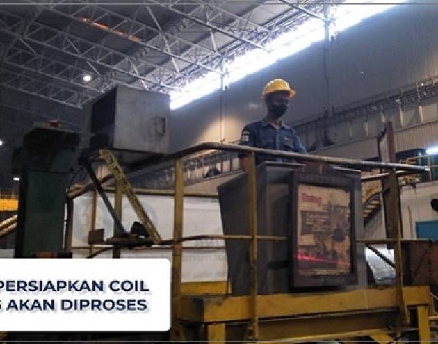 Penyiapan Coil untuk Proses di Coil Center PT. Krakatau Baja Industri