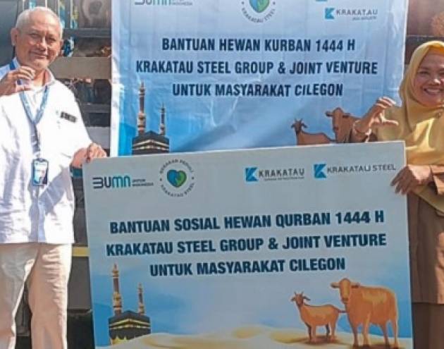 Penyerahan Hewan Kurban Idul Adha 1444H, PT. Krakatau Jasa Industri serta Krakatau Steel Group & JV